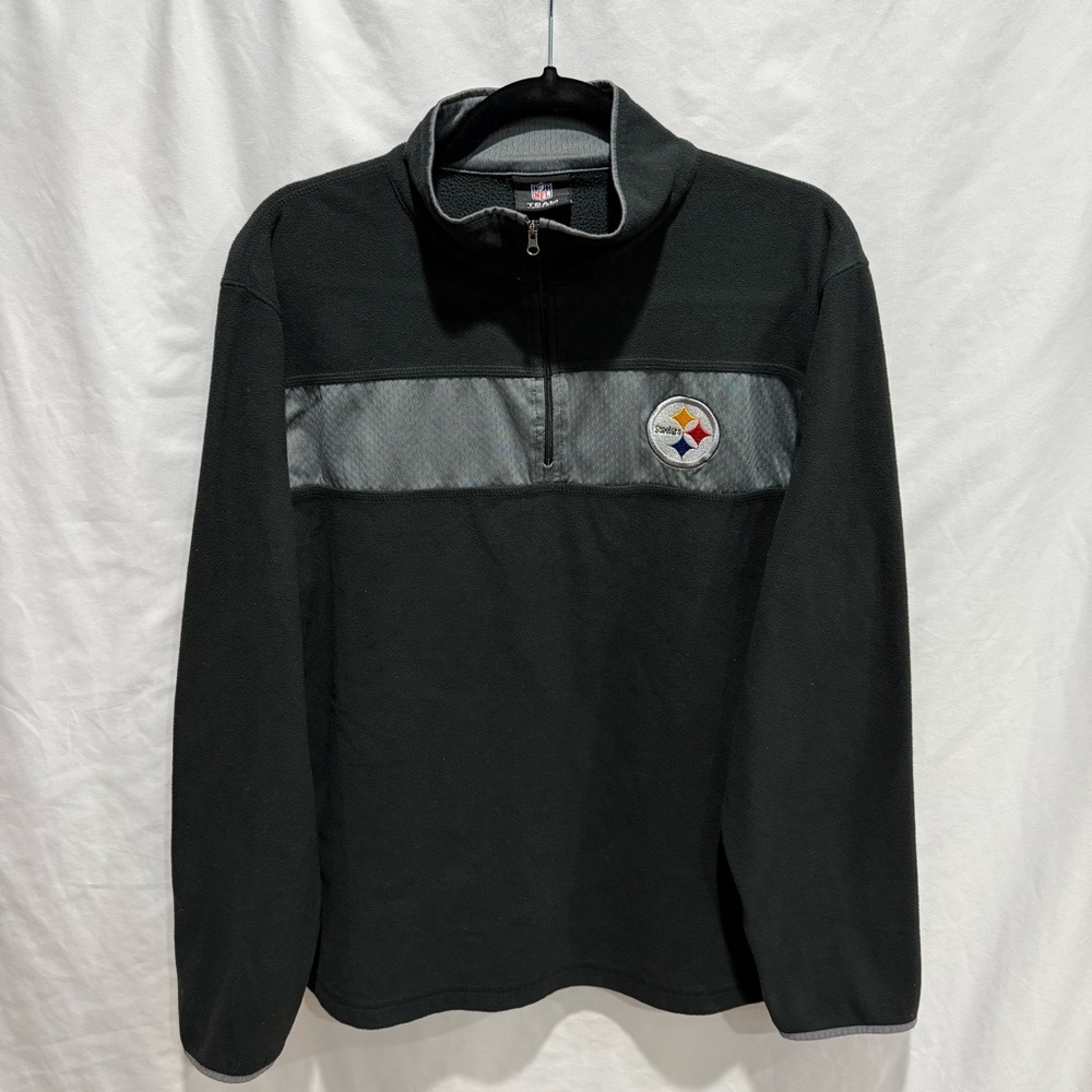 Pittsburgh Steelers NFL Team Apparel Fleece Quarter Zip Pullover Medium Fan Gear